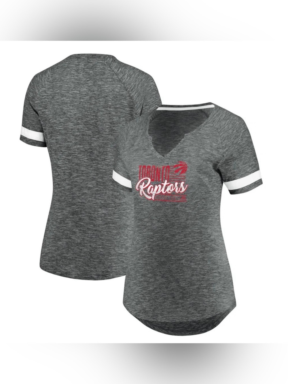 Toronto Raptors Women's Showtime Winning With Pride Notch Neck T-Shirt